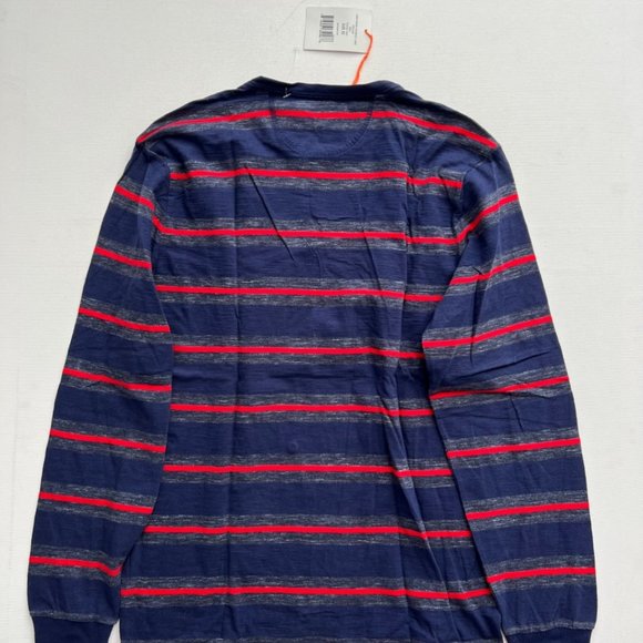 Jack Spade Lewis Striped Crewneck Shirt Peacoat - Picture 5 of 5